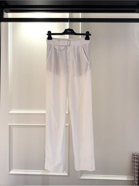 Maison Martin Margiela White Tailored High-Waist Trousers